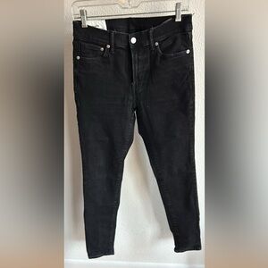 Men H&M black ripped skinny jeans size 31/32 new used a couple of times